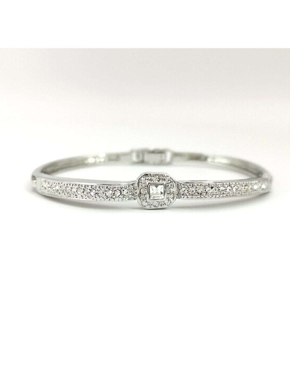 Gala bangle bracelet Silver Swarovski Crystals 🆕
